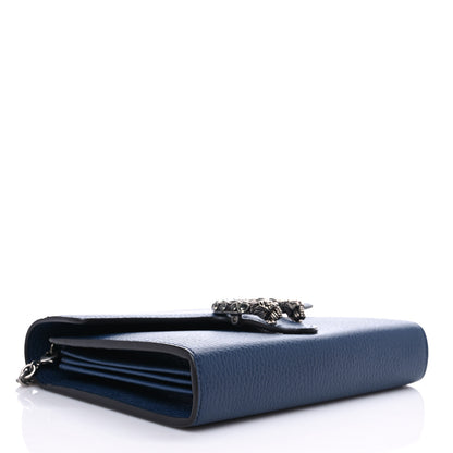 Gucci Dollar Calfskin Crystal Mini Dionysus Chain Wallet Blue Agata Black Diamond 4 of 6
