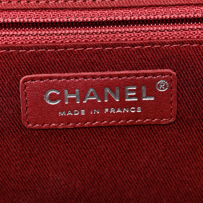 Chanel Caviar Quilted CC Large Clutch Dark Red 5 of 9