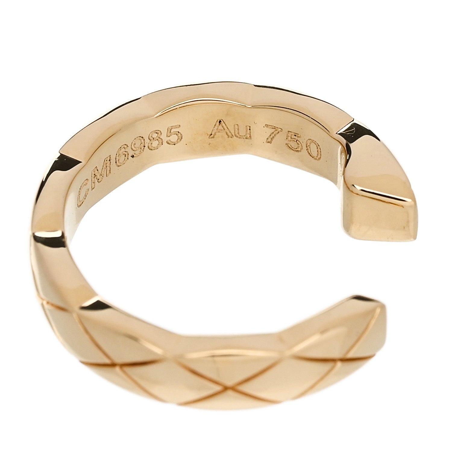 Chanel 18K Yellow Gold Coco Crush Single Ear Cuff Earring 3 of 4