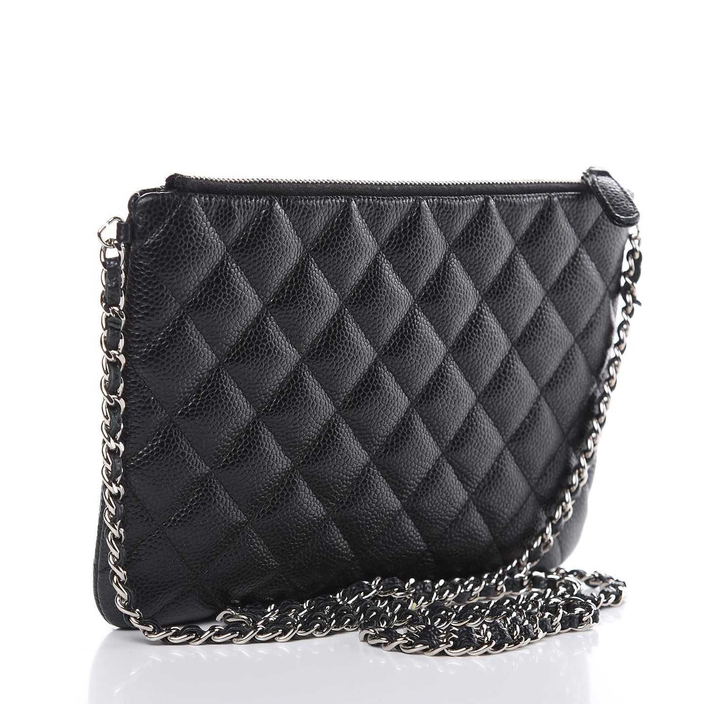 Caviar Quilted Daily Zip Crossbody Bag Black