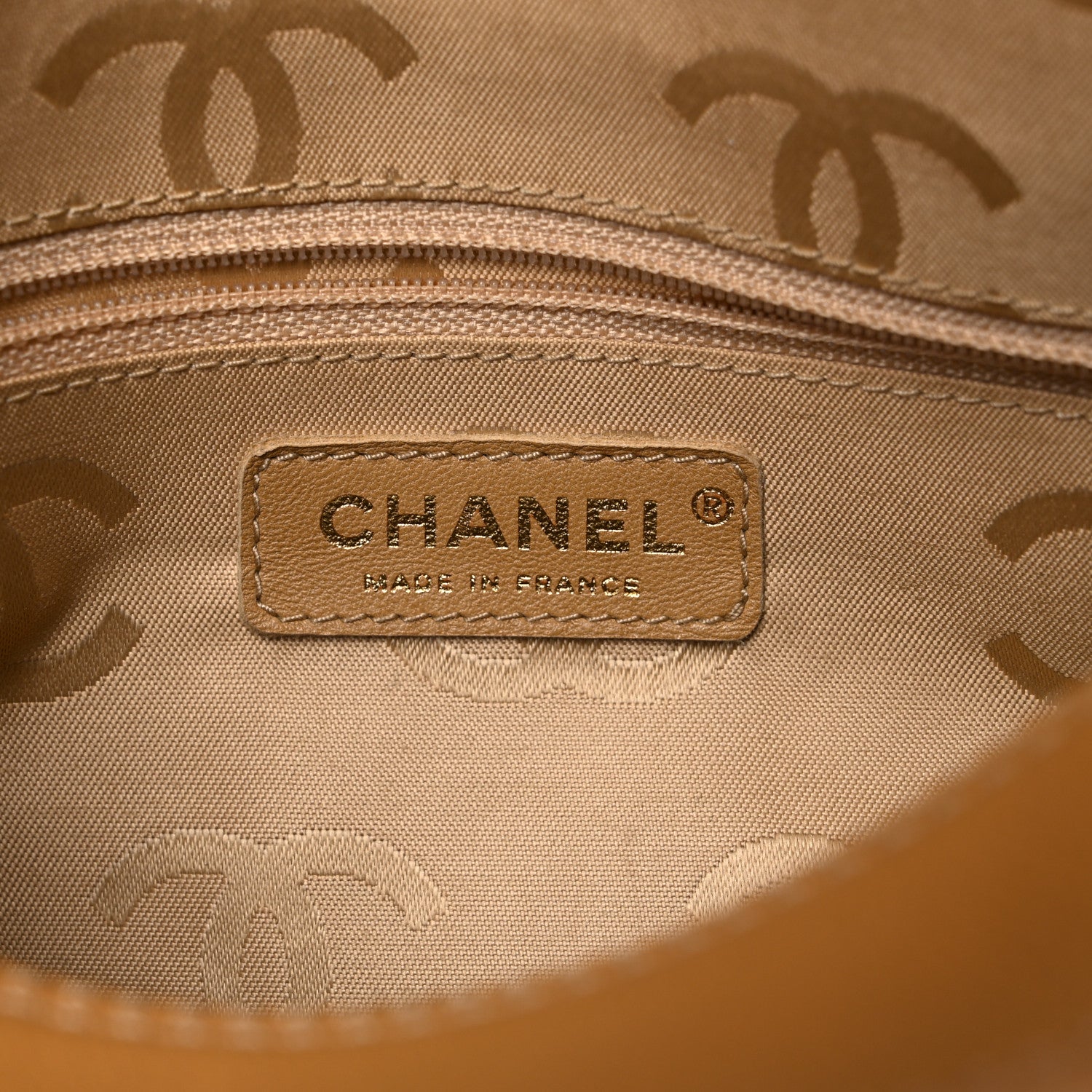 Chanel Caviar CC Chain Shoulder Bag Beige 6 of 16