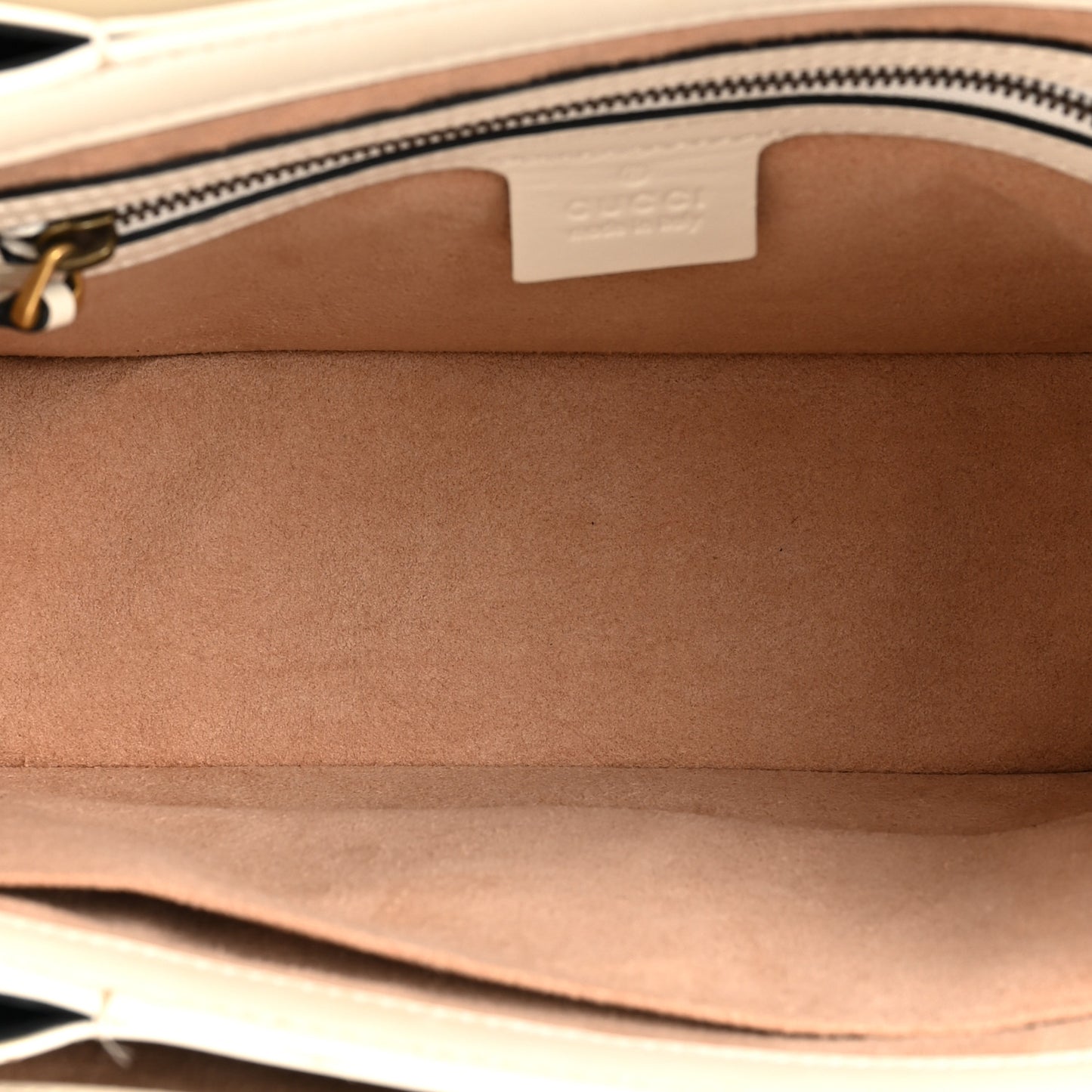 Calfskin Sylvie Web Small Queen Margaret Top Handle Bag Black White