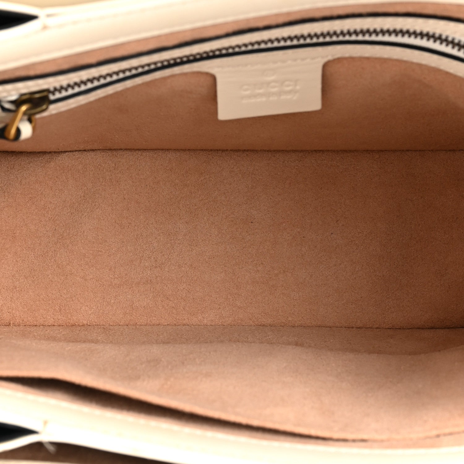 Gucci Calfskin Sylvie Web Small Queen Margaret Top Handle Bag Black White 5 of 18