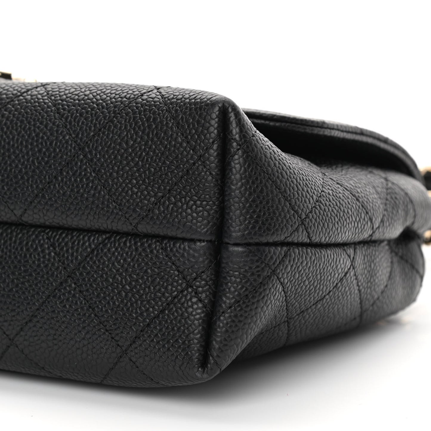 Caviar Quilted Small City Walk Flap Black