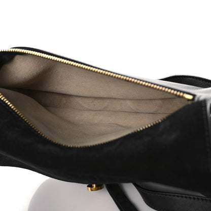 Chloe Suede Smooth Calfskin Medium Kurtis Shoulder Bag Black 5 of 12