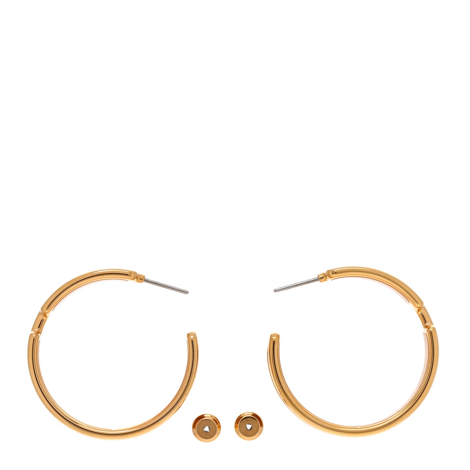 Hermes Epsom Olympe Hoop Earrings Gold 3 of 5