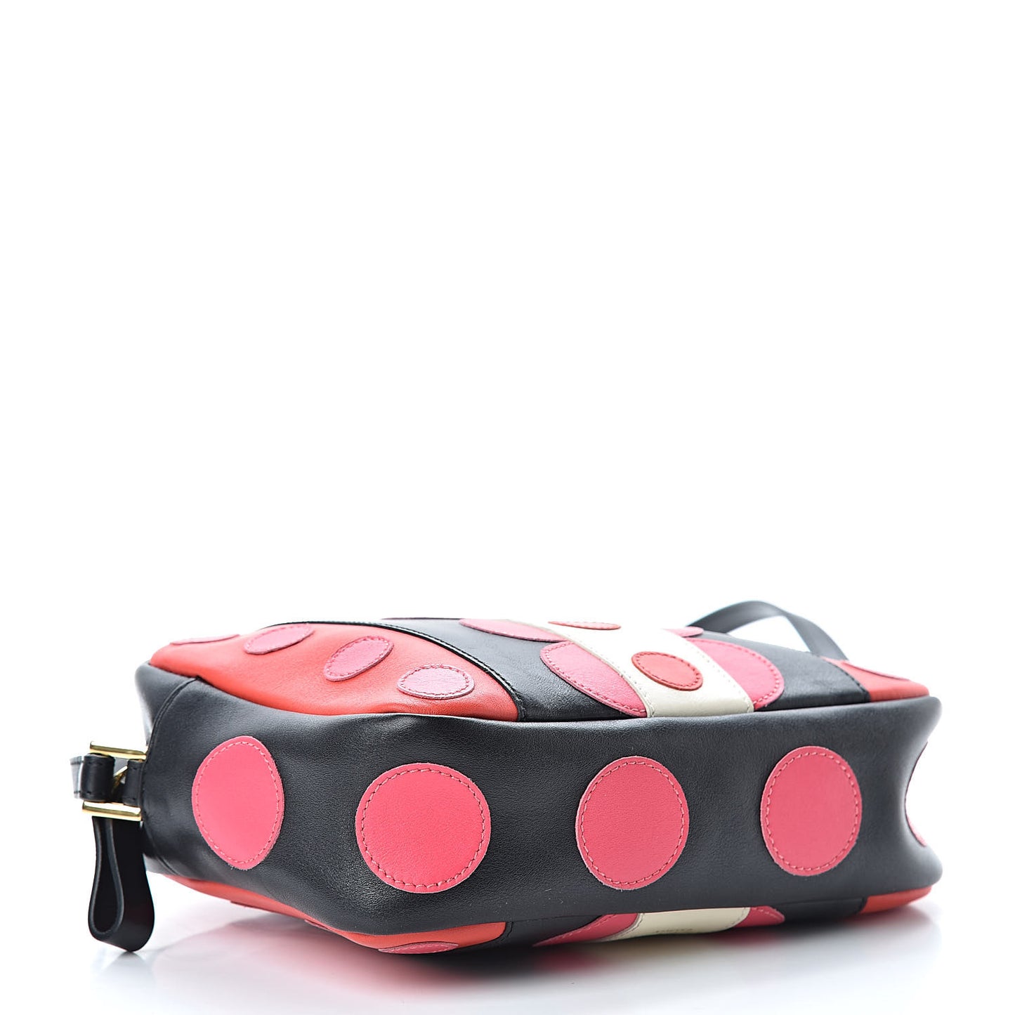 Calfskin Carmen Camera Crossbody Bag Black Deep Rose