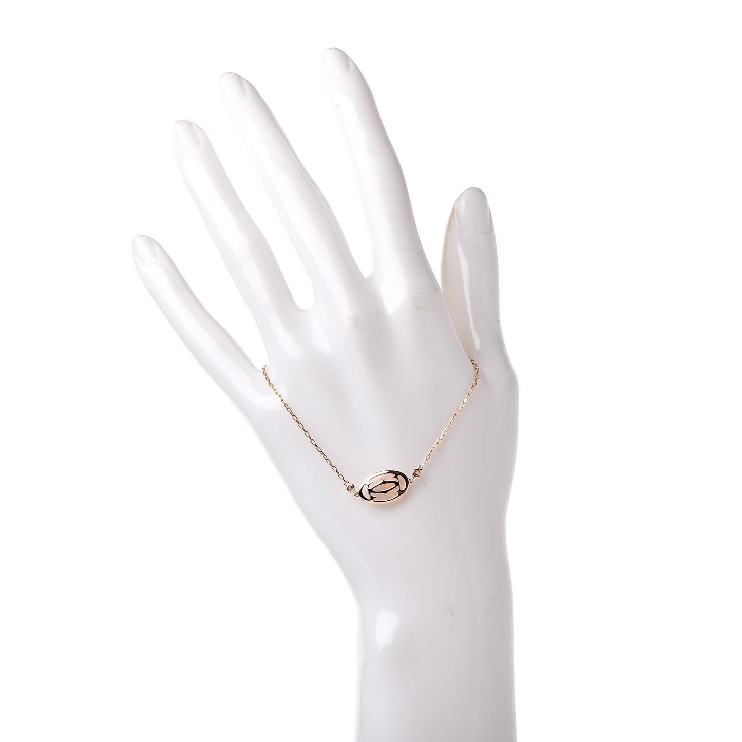 18K Pink Gold Diamond Logo De Bracelet