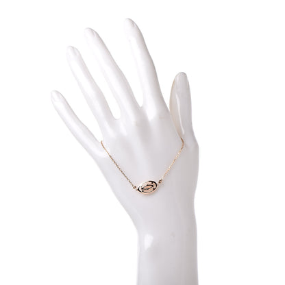 Cartier 18K Pink Gold Diamond Logo De Bracelet 2 of 5