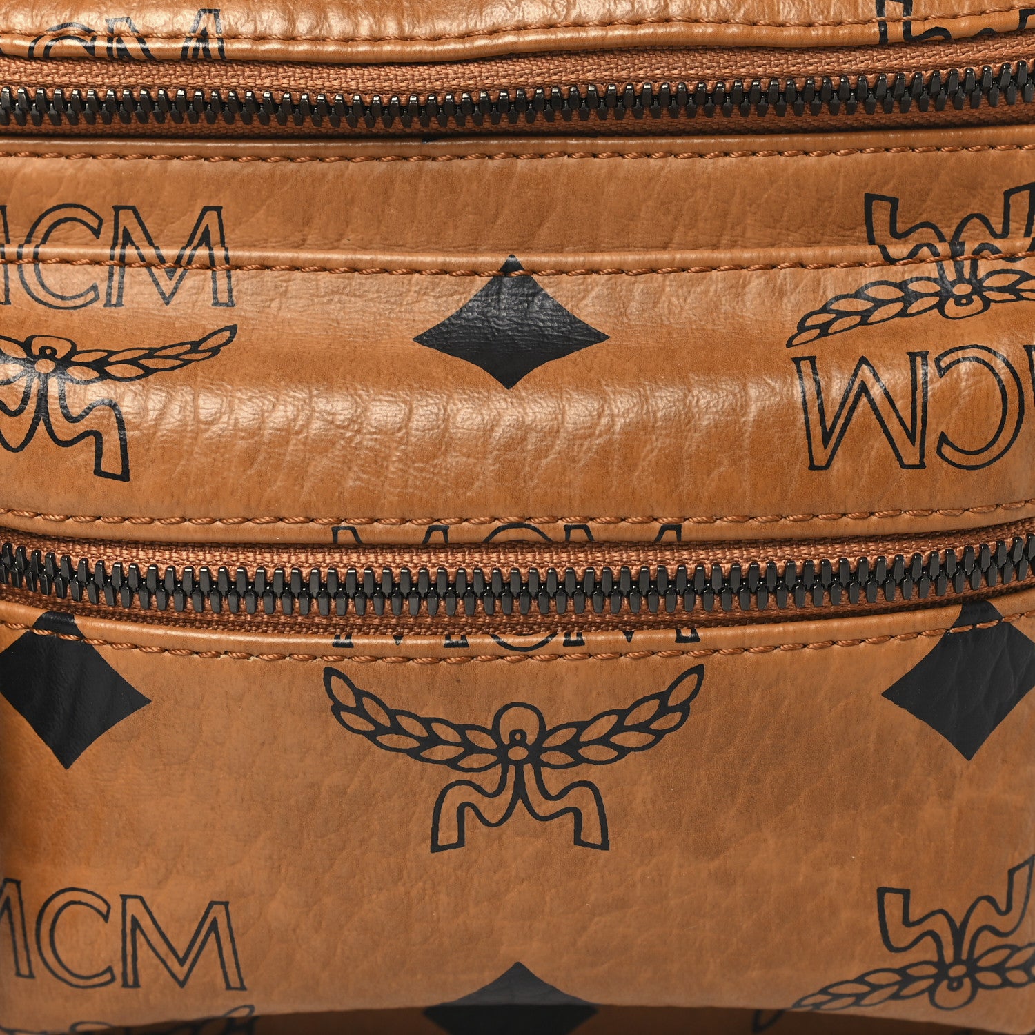 MCM Visetos Maxi Fursten Belt Bag  Cognac 7 of 10