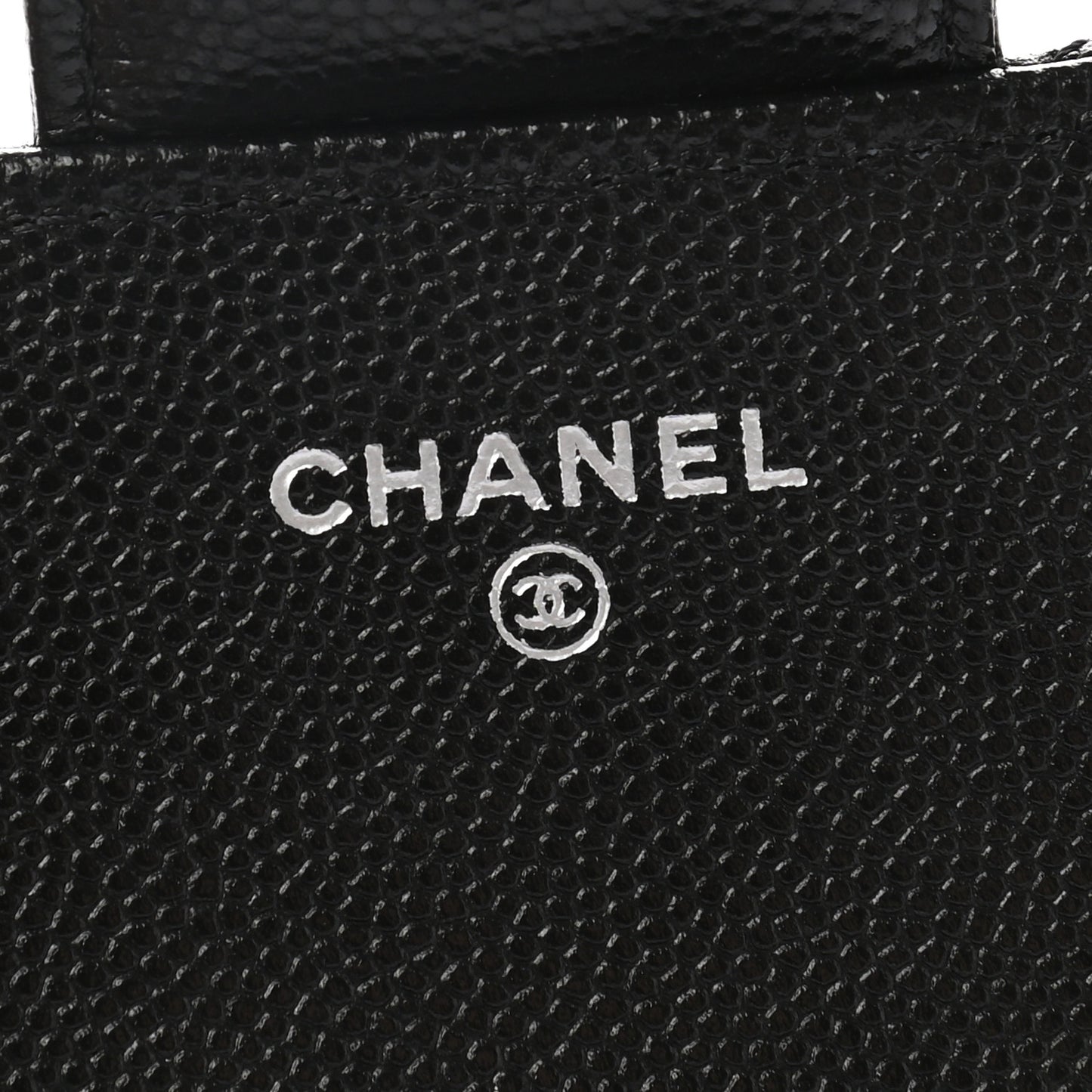 Caviar Quilted Glasses Case With Chain Black