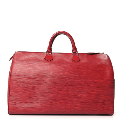 Louis Vuitton Epi Speedy 40 Castillan Red 1 of 11