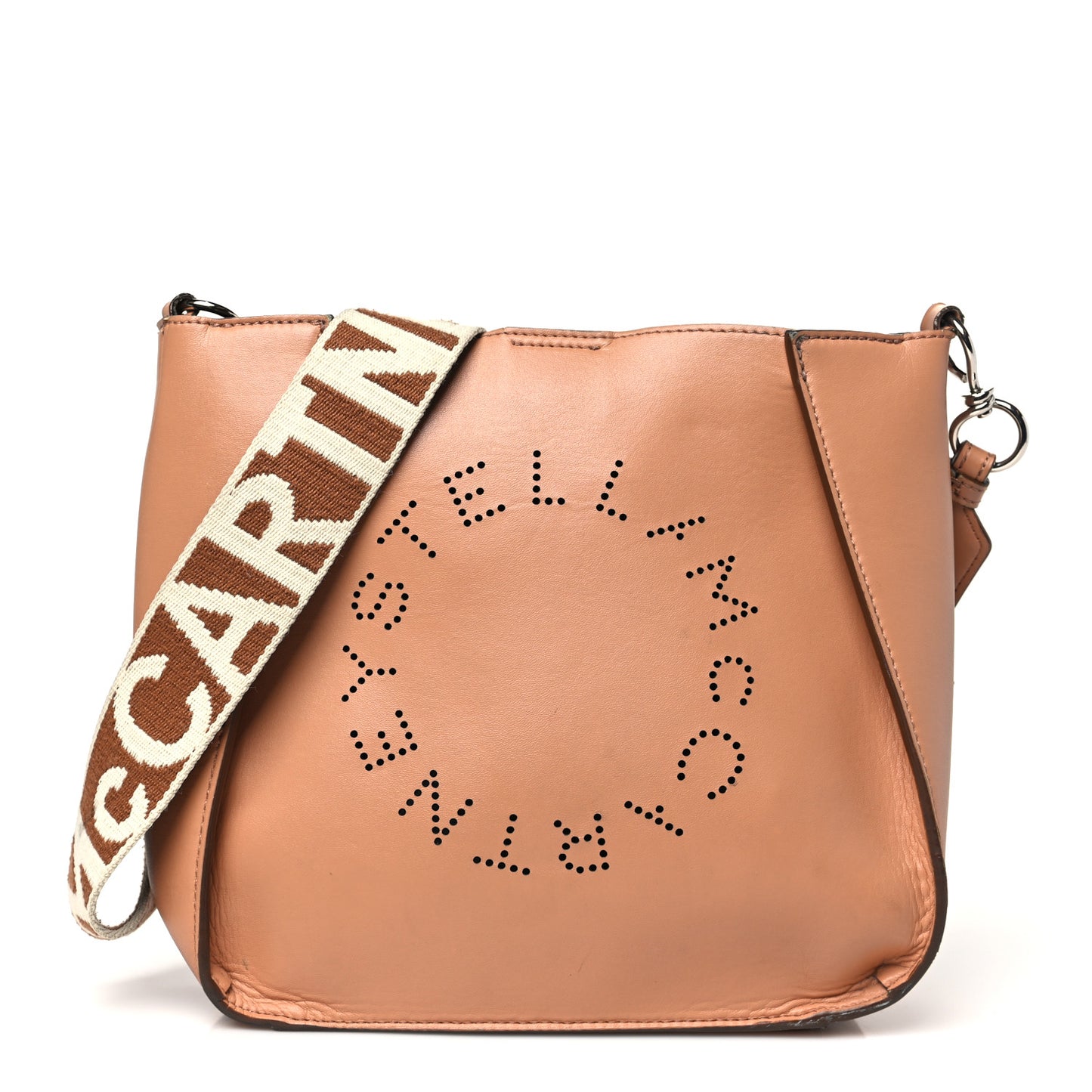 Eco Alter Nappa Perforated Logo Mini Crossbody Camel