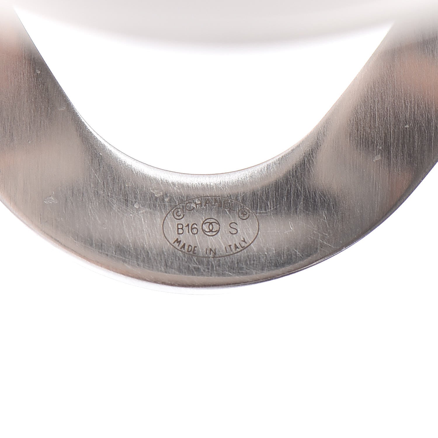 Chanel Metal CC Cuff Silver 4 of 5