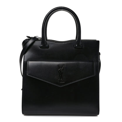 Saint Laurent Shiny Calfskin Small Uptown Tote Black 1 of 10
