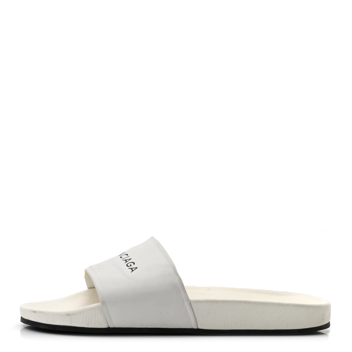 Balenciaga Nappa Logo Womens Pool Slide Sandals 41 White Black 1 of 11