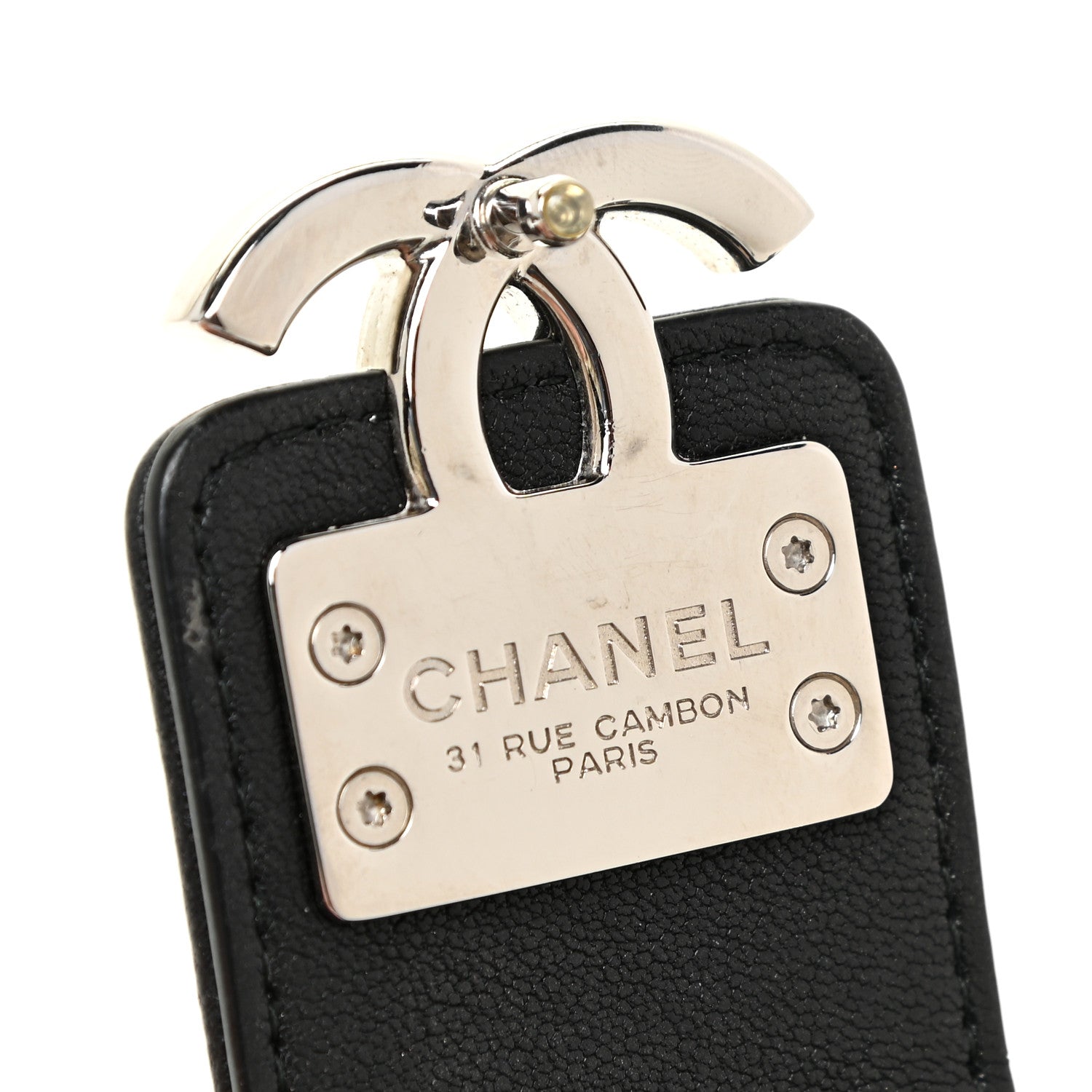 Chanel Lambskin Quilted CC Box Clutch With Chain Black 12 of 16