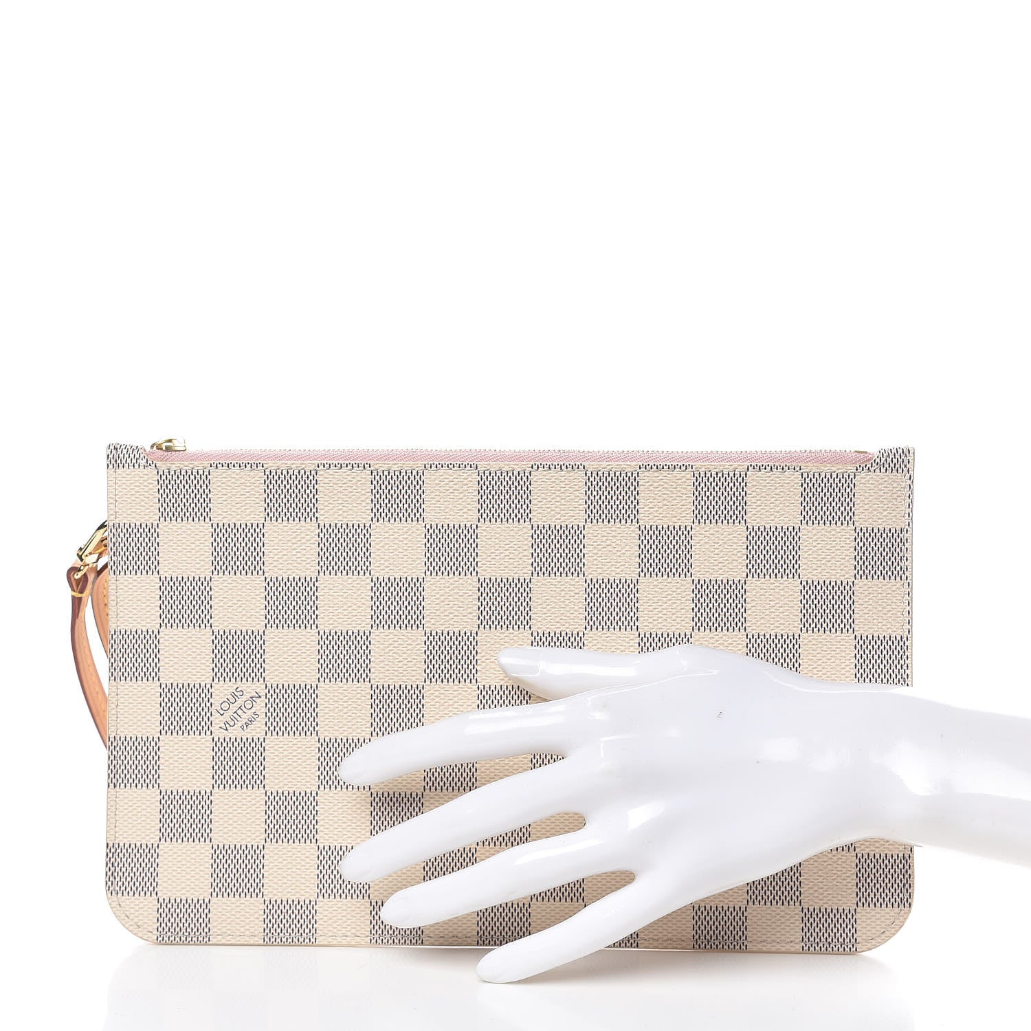 Louis Vuitton Damier Azur Neverfull MM GM Pochette Rose Ballerine 2 of 6