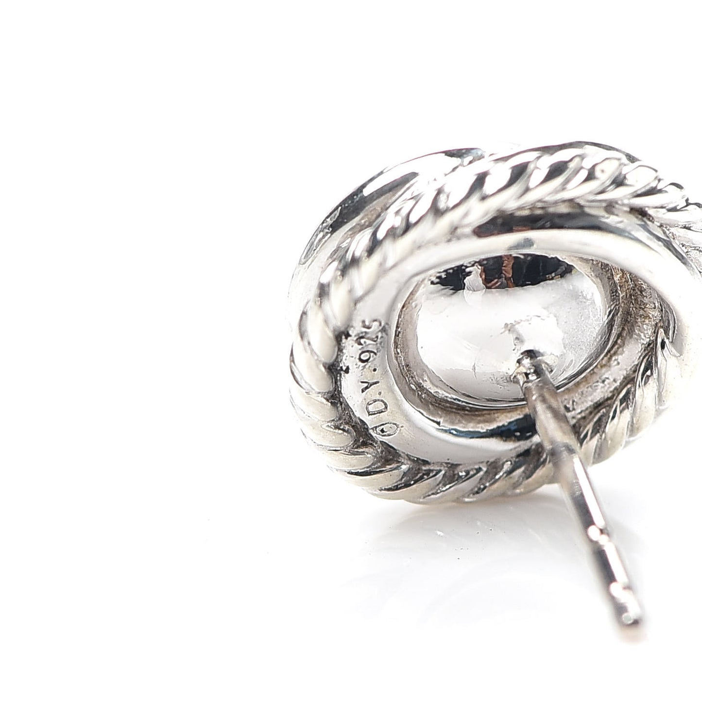 Sterling Silver Diamond Freshwater Pearl Crossover Earrings