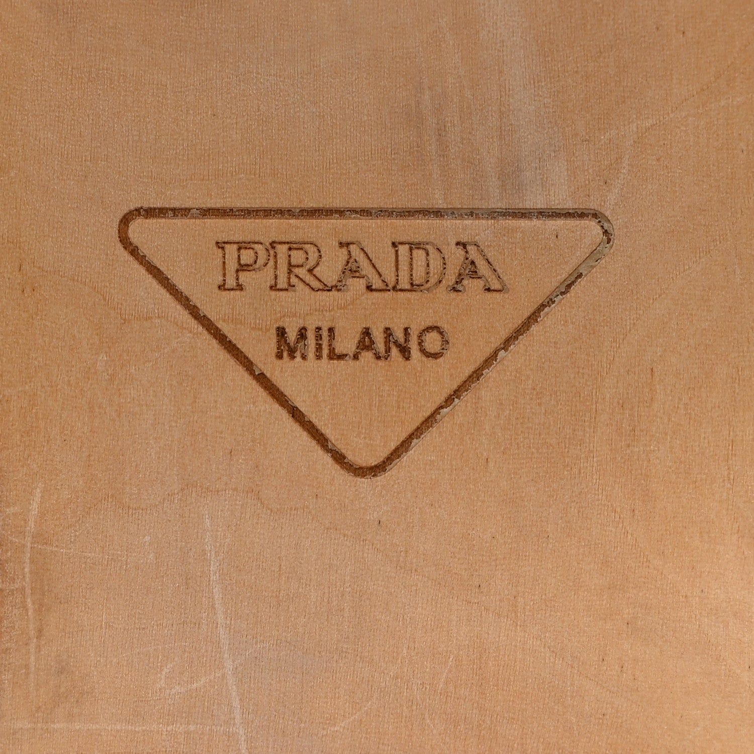 Prada Natural Calfskin Shearling Metal Triangle Logo 45mm Clogs 37 Black Sabbia 8 of 9