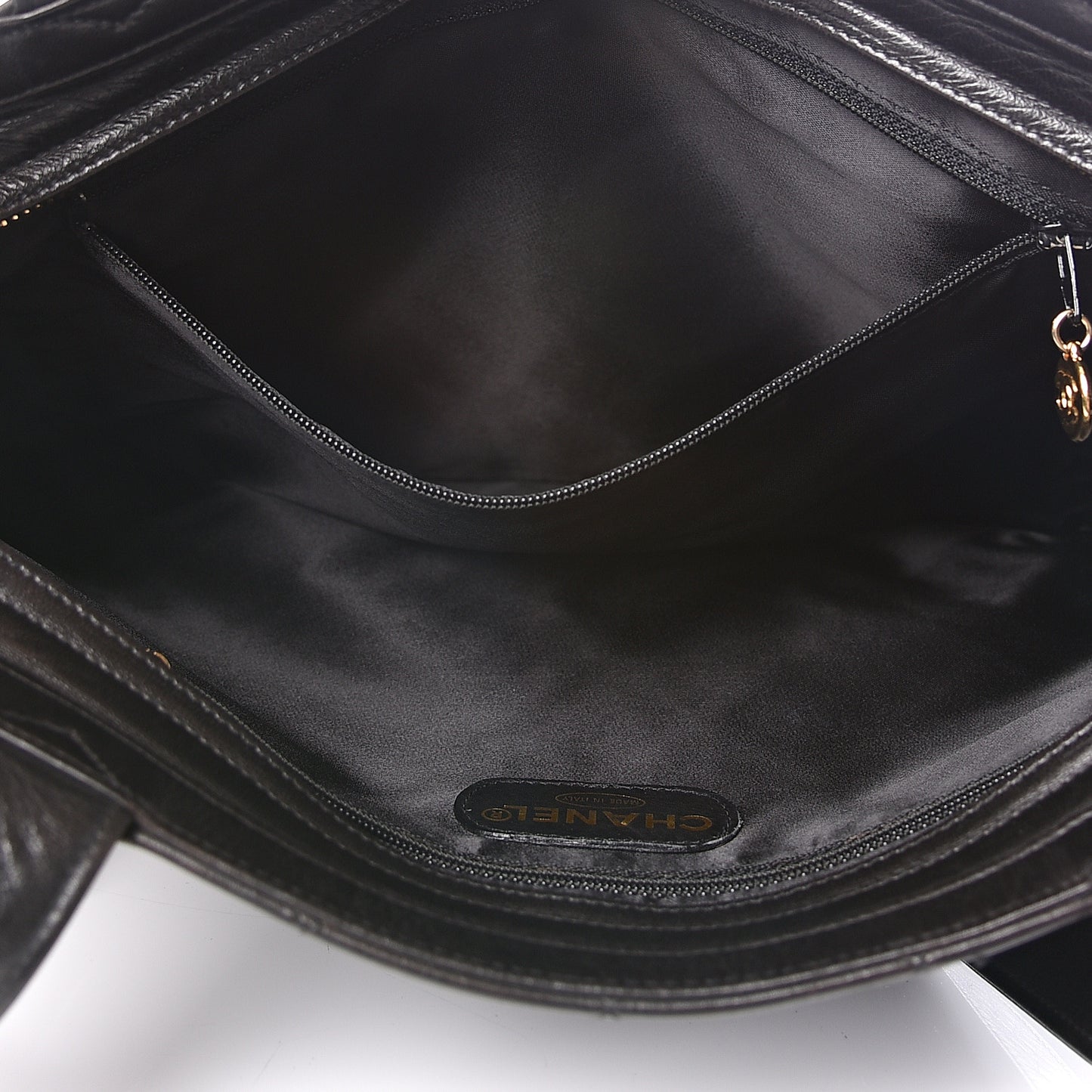 Lambskin Quilted CC Shoulder Bag Black