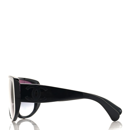 Chanel Acetate Shield Sunglasses 5495A Black 3 of 8