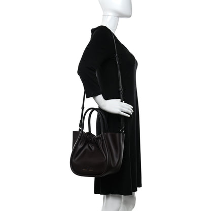 Proenza Schouler Calfskin Small Ruched Tote Chocolate Plum 2 of 13