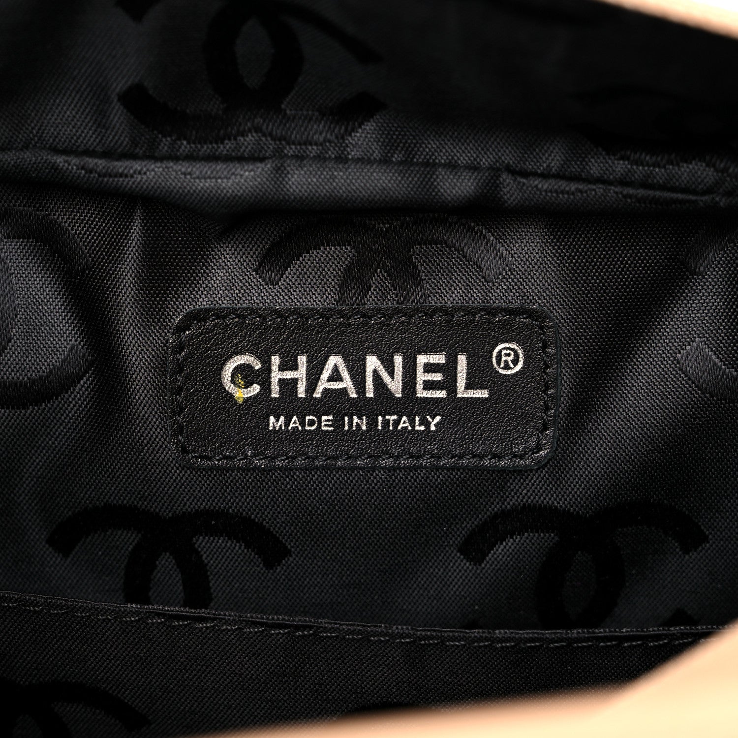 Chanel Calfskin Quilted Large Cambon Multipocket Reporter Beige Black 6 of 19