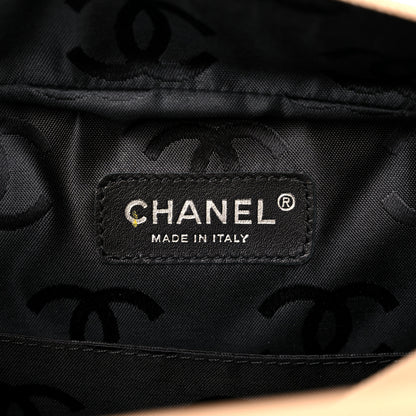 Chanel Calfskin Quilted Large Cambon Multipocket Reporter Beige Black 6 of 19