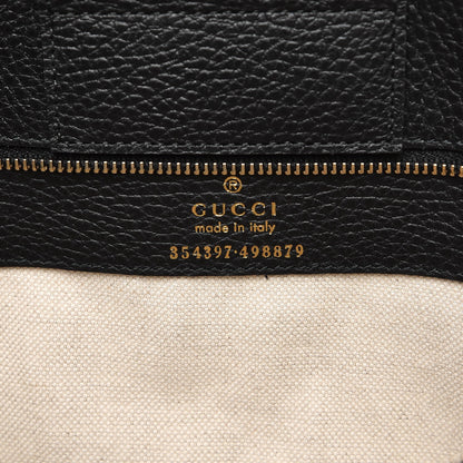Gucci Pebbled Calfskin Medium Swing Tote Black 6 of 7