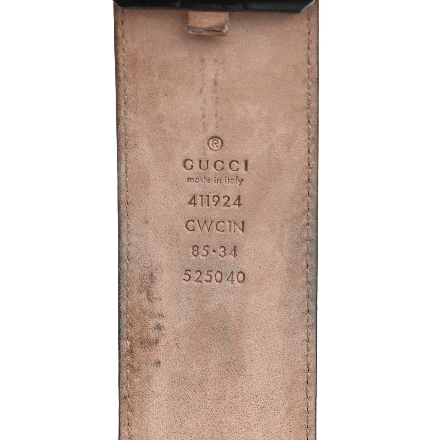 Guccissima Signature Interlocking G 40mm Belt 85 34 Black