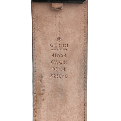 Gucci Guccissima Signature Interlocking G 40mm Belt 85 34 Black 3 of 5