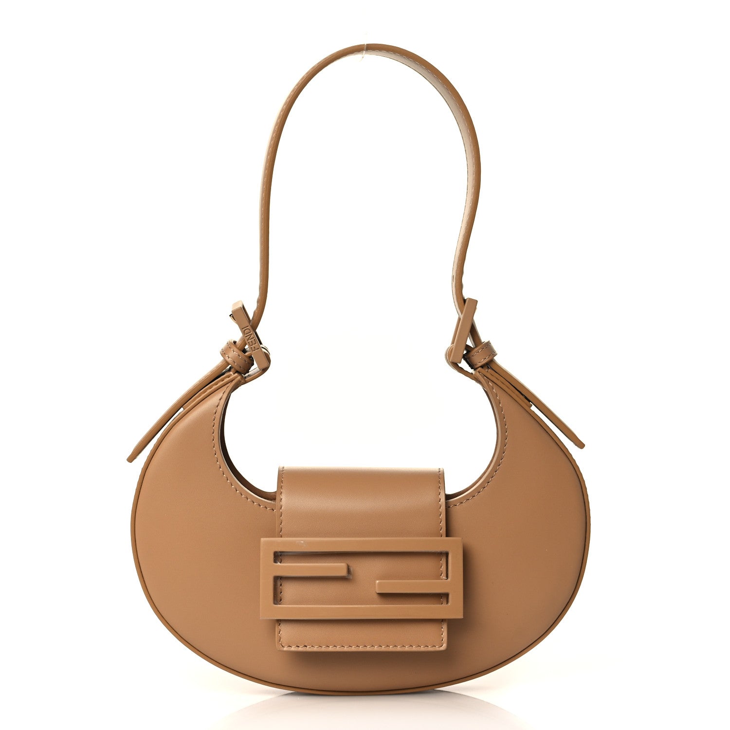 Fendi Vitello King Mini Cookie Hobo Bag Miele Scuro 1 of 8