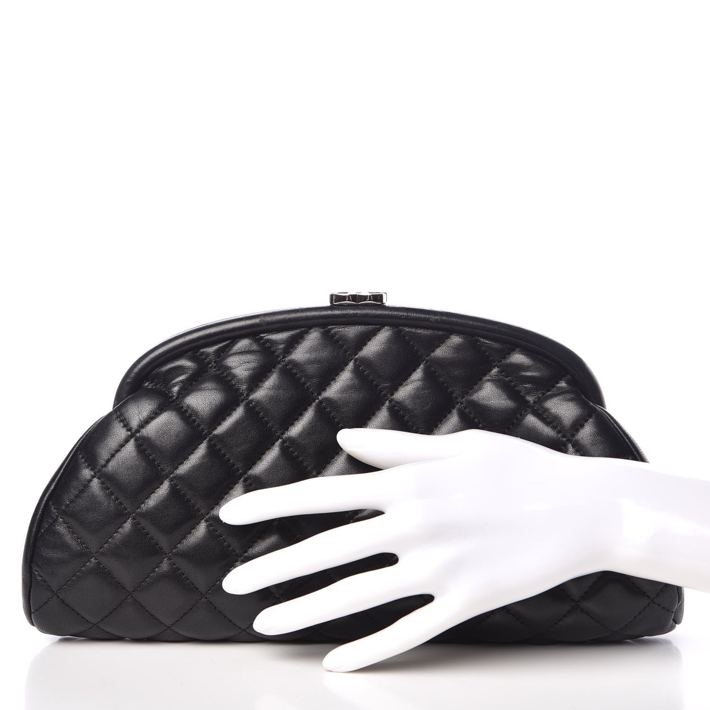 Lambskin Quilted Timeless Clutch Black