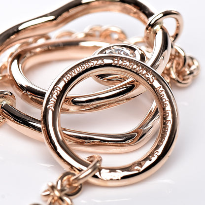 Hermes 18K Rose Gold Diamond TPM Vertige Coeur Bracelet SH 4 of 5