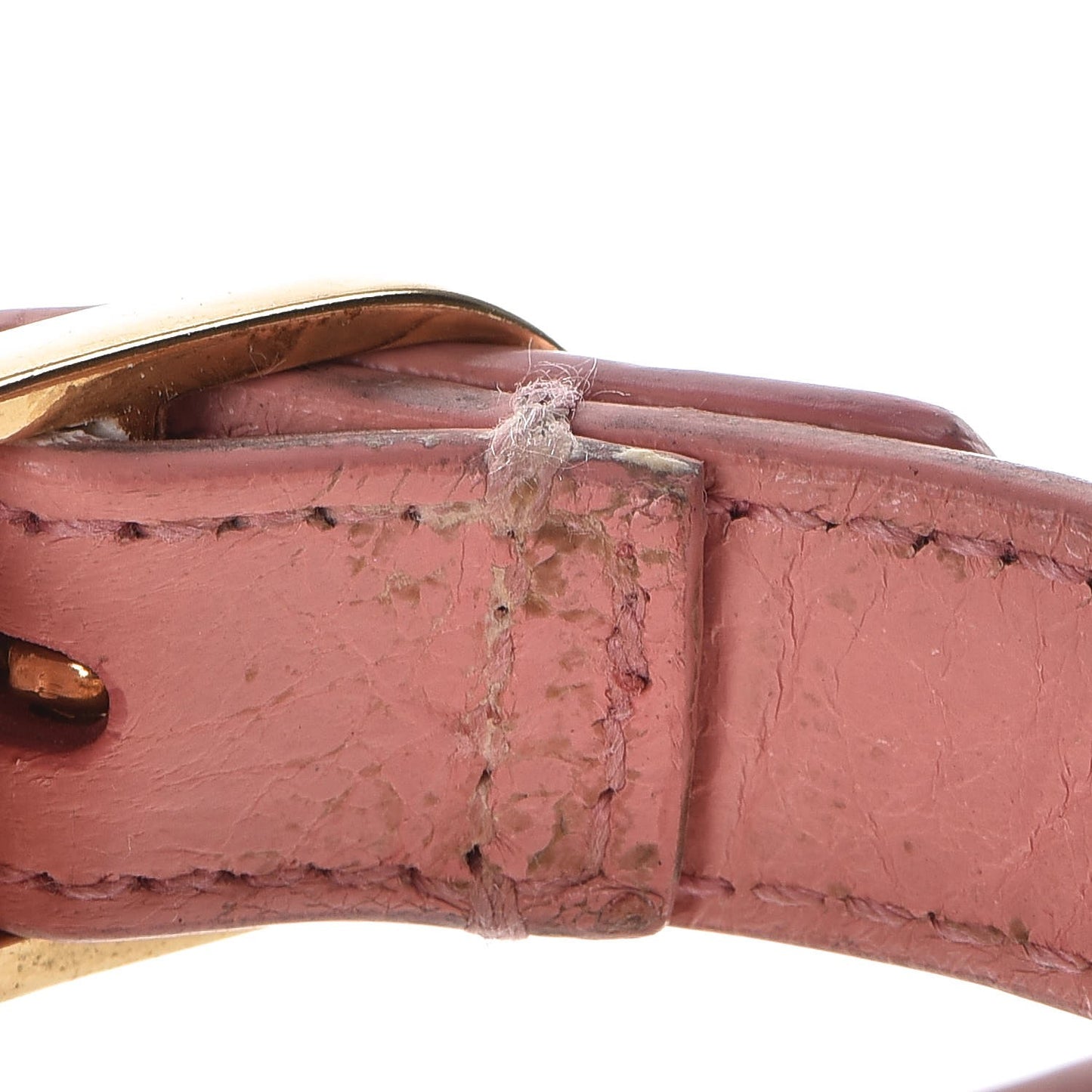 Agneau Giant 12 Gold Hardware Stud Bracelet S Rose Poudre