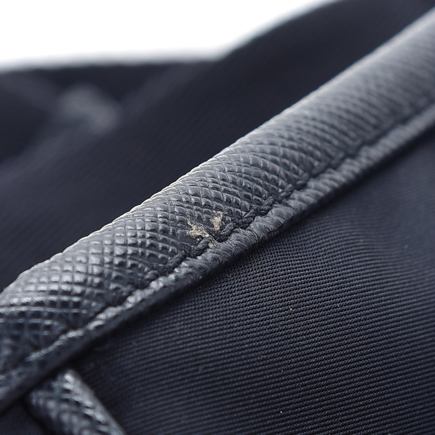 Tessuto Nylon Saffiano Flat Messenger Bag Blue