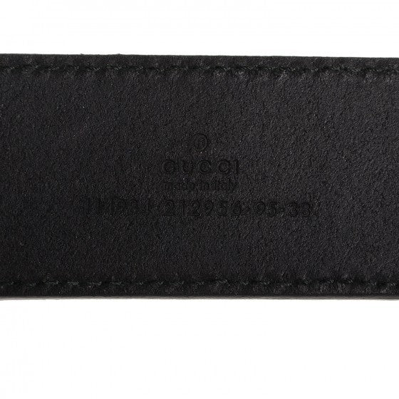 Leather Interlocking G Belt 95 38 Black