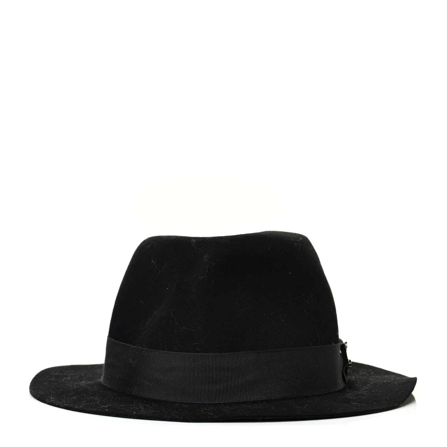 Hermes Rabbit Felt Silk Lucky Charms Hat 58 Black 2 of 6