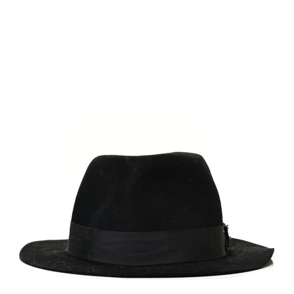 Hermes Rabbit Felt Silk Lucky Charms Hat 58 Black 2 of 6