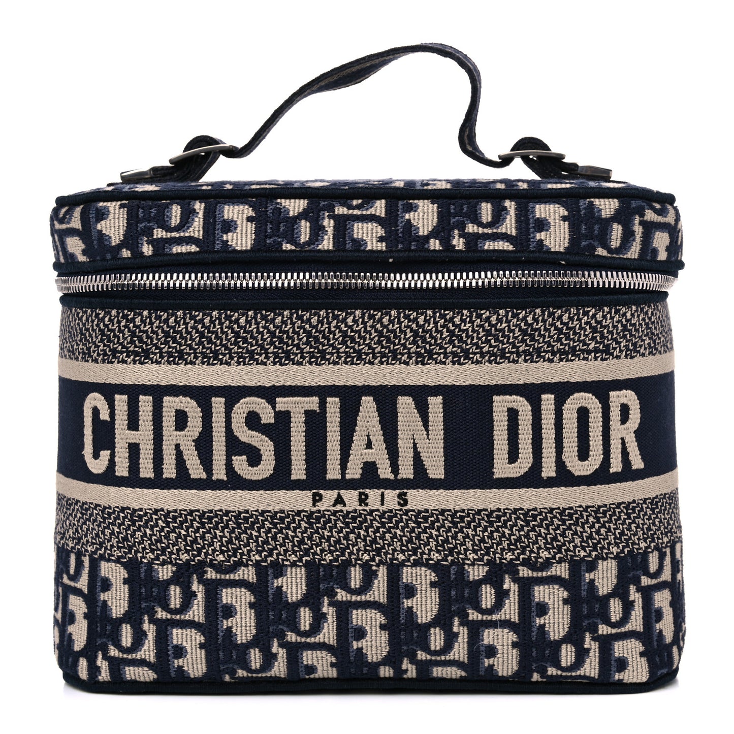 Oblique Diortravel Vanity Case Blue