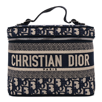 Christian Dior Oblique Diortravel Vanity Case Blue 1 of 8