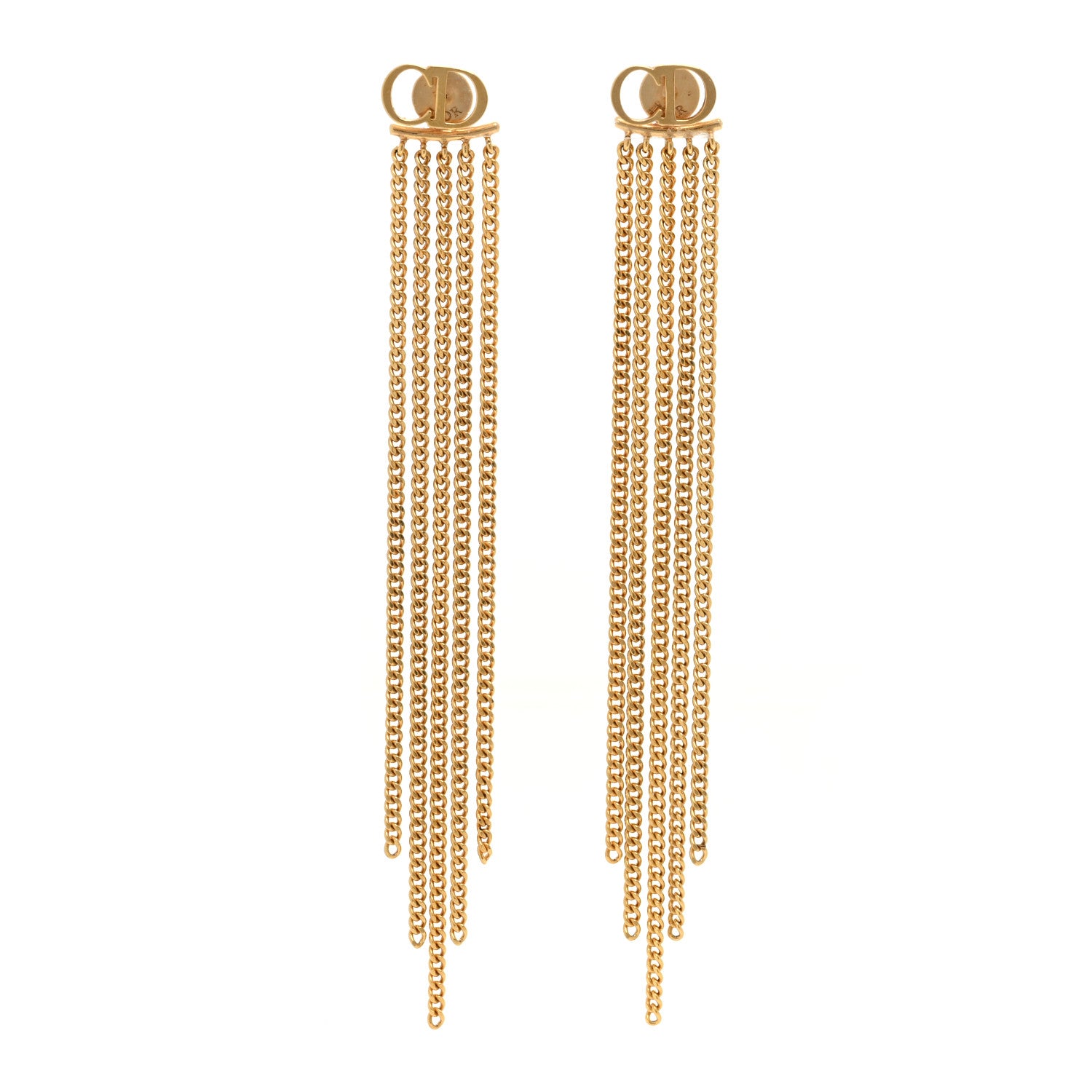 Christian Dior Danseuse Etolie Chain Drop Earrings Gold 1 of 4