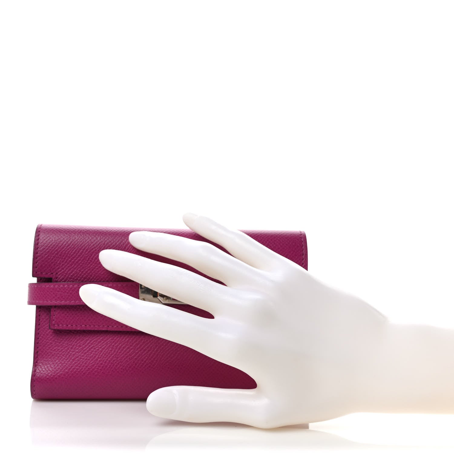 Hermes Epsom Medium Kelly Wallet Rose Pourpre 2 of 7