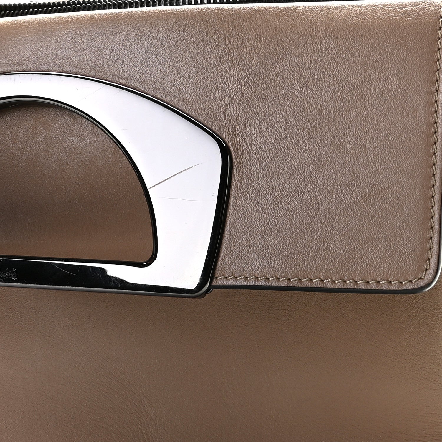 Christian Louboutin Grained Calfskin Passage Messenger Black Beige 13 of 18