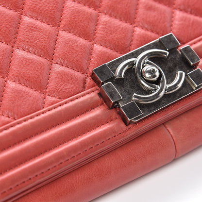 Chanel Calfskin Quilted Large Boy Flap Red 15 of 20