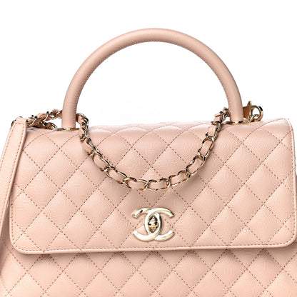 Chanel Caviar Quilted Small Coco Handle Flap Rose Clair 7 of 12
