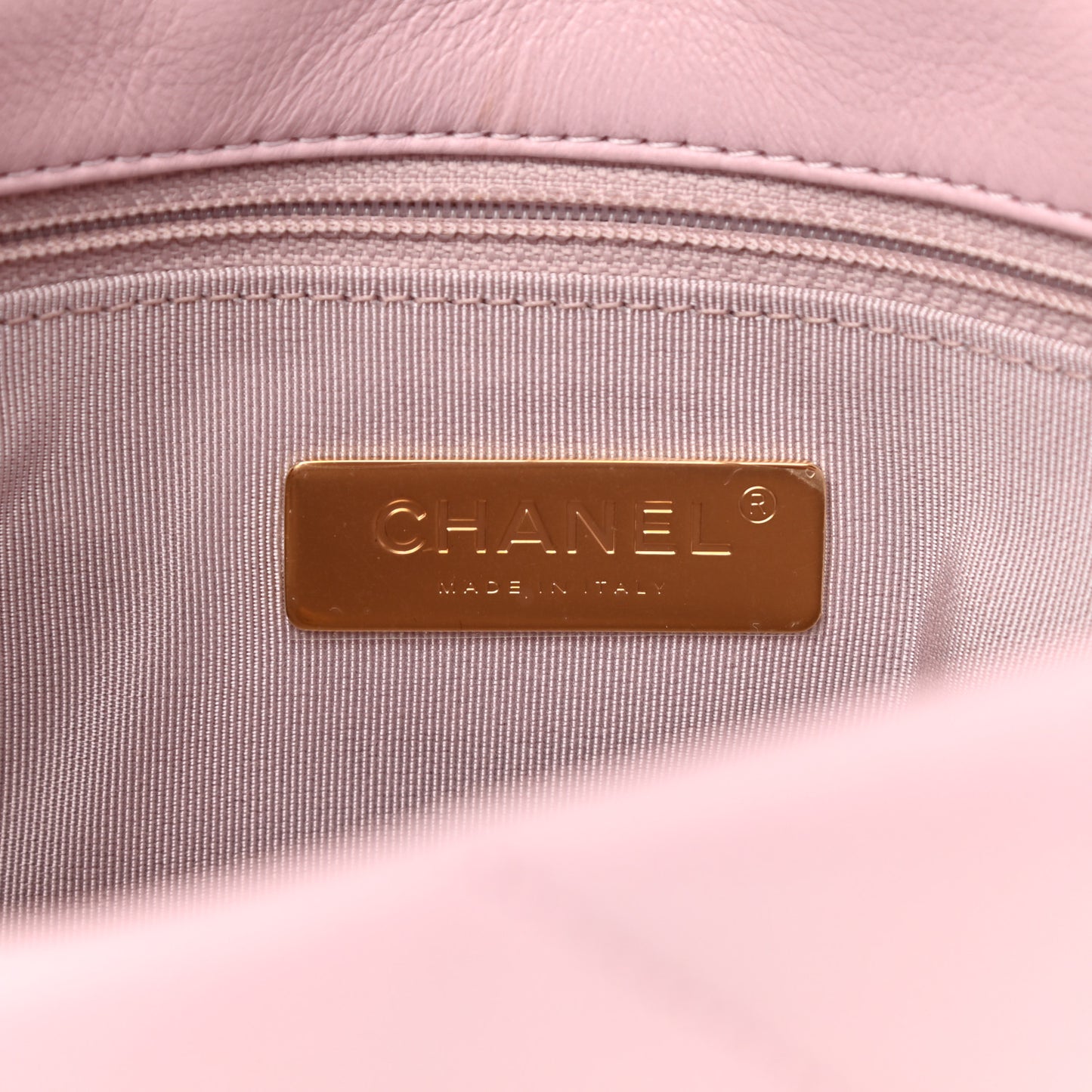 Lambskin Quilted Medium Chanel 19 Flap Light Pink