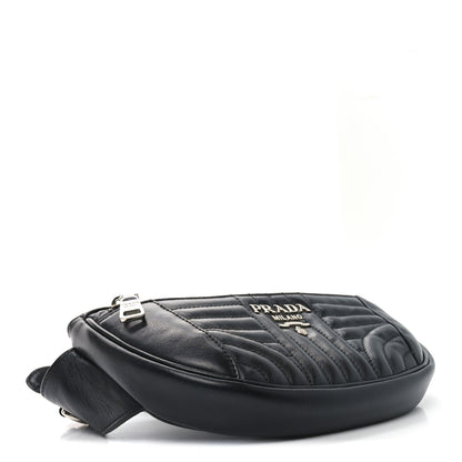 Prada Soft Calfskin Impunture Diagramme Belt Bag Black 4 of 10