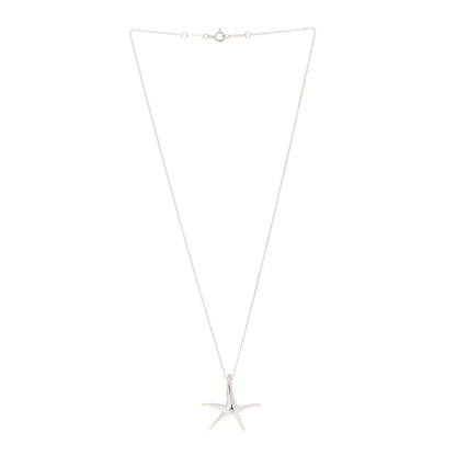 Tiffany Sterling Silver 28mm Elsa Peretti Starfish Pendant Necklace 3 of 5